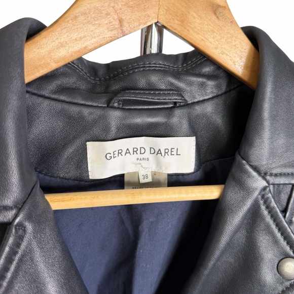 Gerard Darel Lamb Leather Moto Jacket - Picture 3 of 6